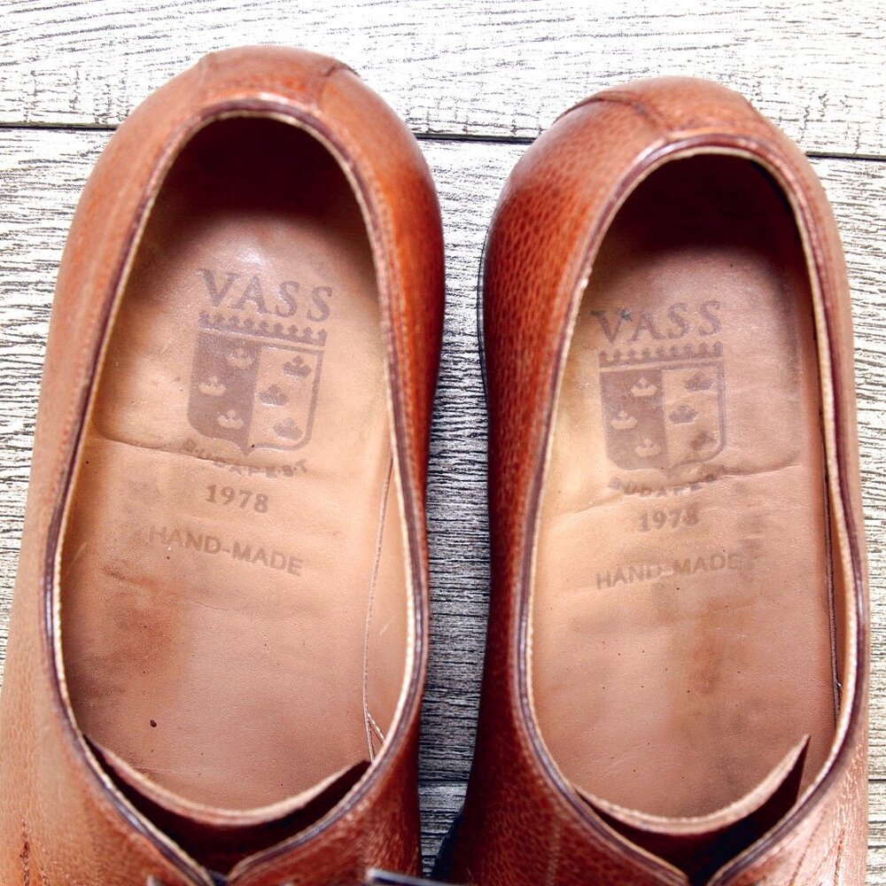 $579 Handmade VASS Shoes Norweger (EU40) - US 7 M - Cognac w/ Lasted Vass Trees - Picture 9 of 16